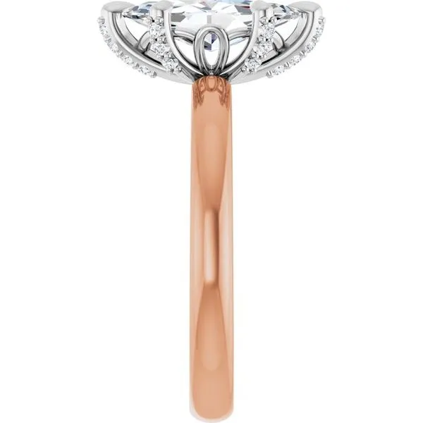 Claw-Prong Accented Engagement Ring Image 4 Ocean View Jewelers Millville, DE