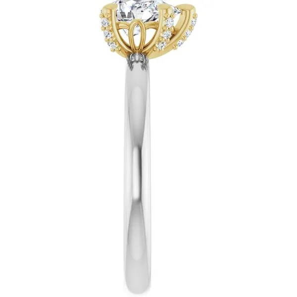 Claw-Prong Accented Engagement Ring Image 4 Stuart Benjamin & Co. Jewelry Designs San Diego, CA
