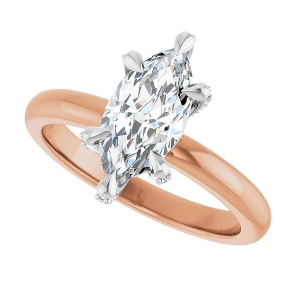 Claw-Prong Accented Engagement Ring Image 5 Mark Jewellers La Crosse, WI