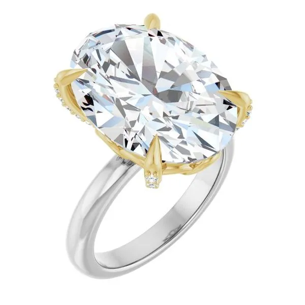 Claw-Prong Accented Engagement Ring J. West Jewelers Round Rock, TX