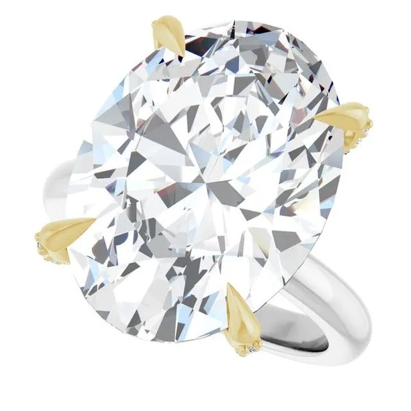 Claw-Prong Accented Engagement Ring Image 5 Michael Szwed Jewelers Longmeadow, MA