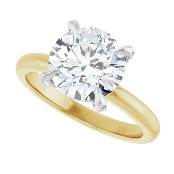 Claw-Prong Accented Engagement Ring Image 5 Northwood Jewelers Northwood, OH