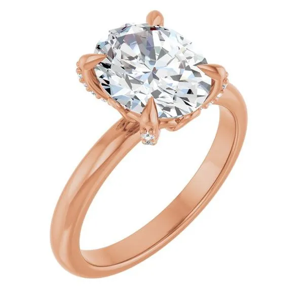 Claw-Prong Accented Engagement Ring JF Jones Jewelers Rochester, NY