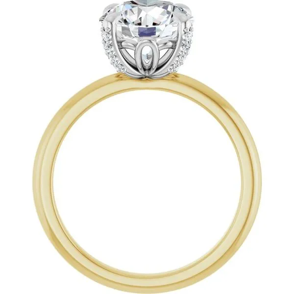 Claw-Prong Accented Engagement Ring Image 2 JF Jones Jewelers Rochester, NY