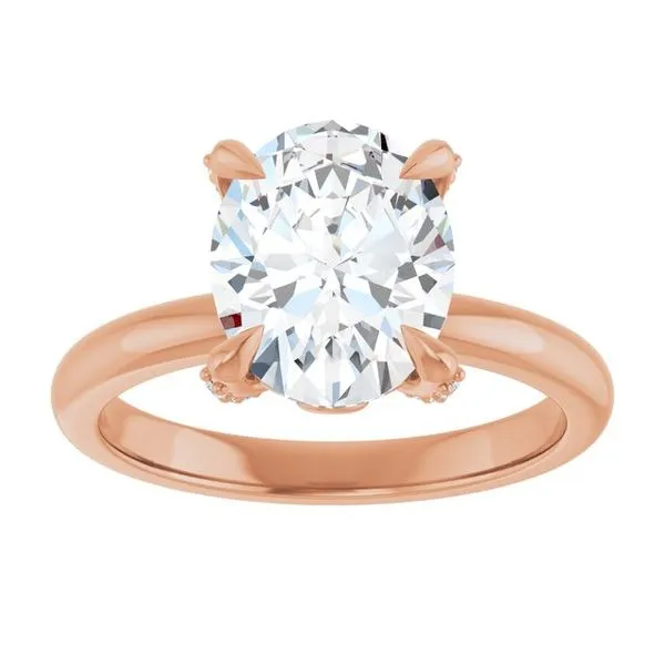 Claw-Prong Accented Engagement Ring Image 3 Clater Jewelers Louisville, KY