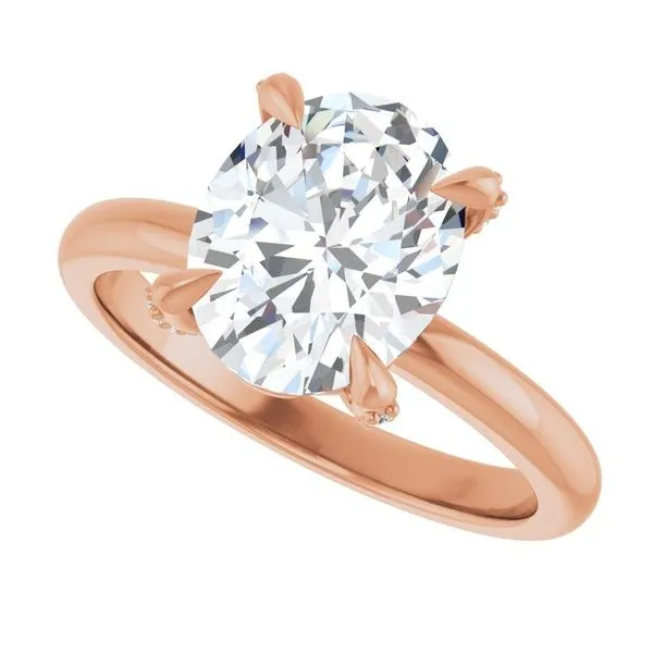 Claw-Prong Accented Engagement Ring Image 5 The Jewelry Source El Segundo, CA