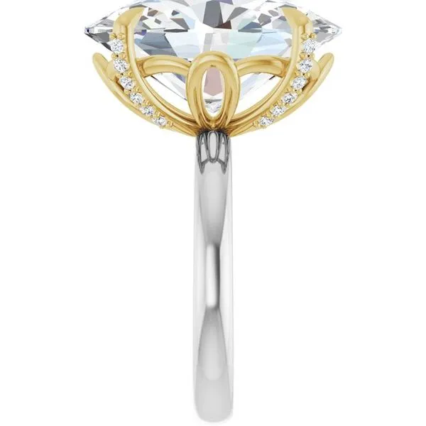 Claw-Prong Accented Engagement Ring Image 4 Futer Bros Jewelers York, PA