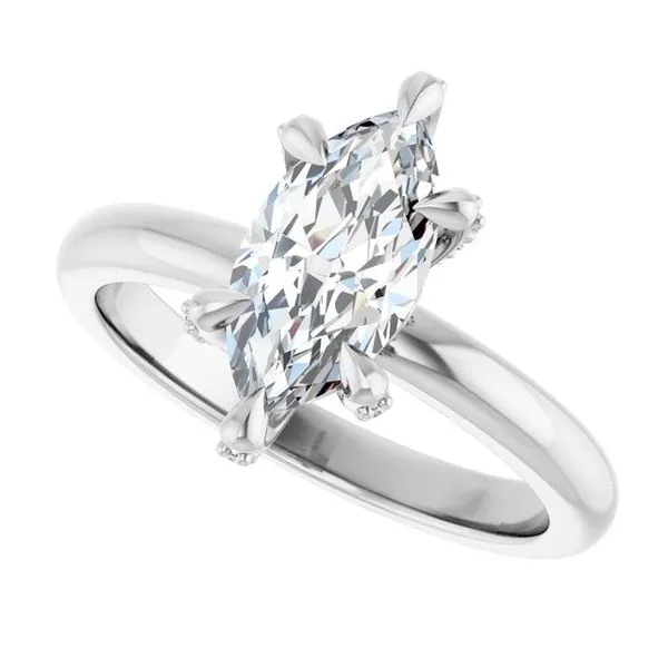 Claw-Prong Accented Engagement Ring Image 5 Don's Jewelry & Design Washington, IA