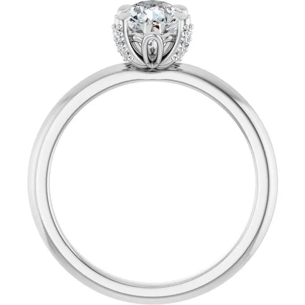 Claw-Prong Accented Engagement Ring Image 2 Austin's Fine Diamonds & Jewelry Lyndhurst, NJ