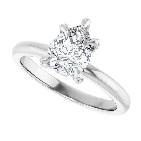 Claw-Prong Accented Engagement Ring Image 5 Austin's Fine Diamonds & Jewelry Lyndhurst, NJ