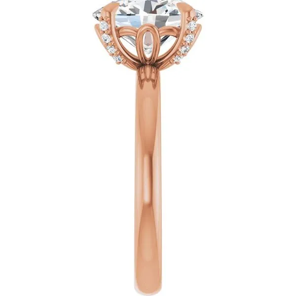 Claw-Prong Accented Engagement Ring Image 4 Clater Jewelers Louisville, KY