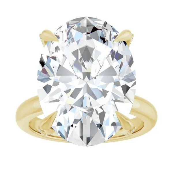 Claw-Prong Accented Engagement Ring Image 3 Northwood Jewelers Northwood, OH
