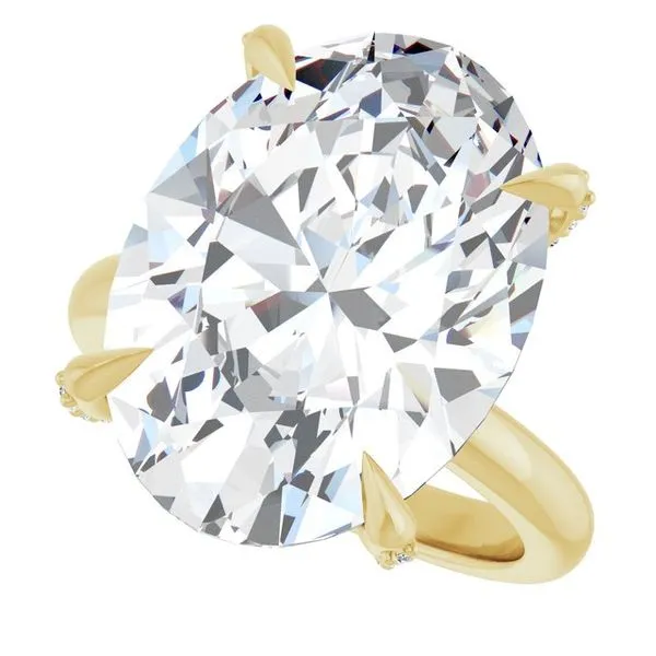 Claw-Prong Accented Engagement Ring Image 5 Northwood Jewelers Northwood, OH