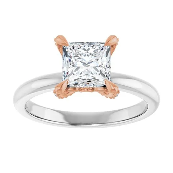 Claw-Prong Accented Engagement Ring Image 3 JF Jones Jewelers Rochester, NY