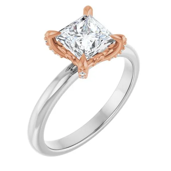 Claw-Prong Accented Engagement Ring Morin Jewelers Southbridge, MA