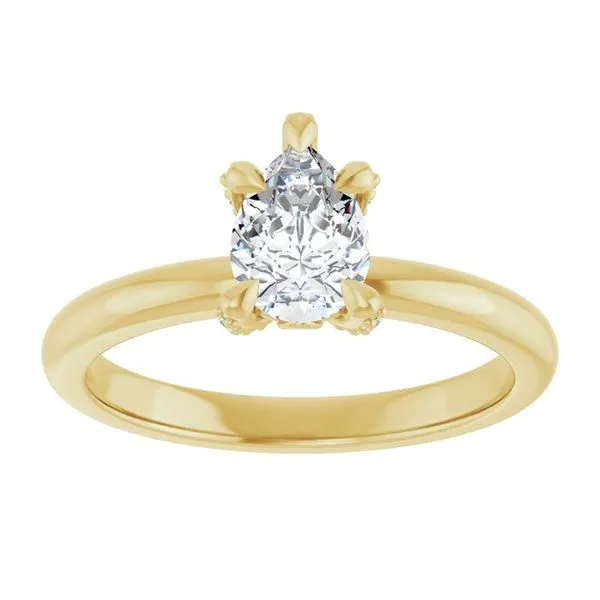 Claw-Prong Accented Engagement Ring Image 3 J. West Jewelers Round Rock, TX