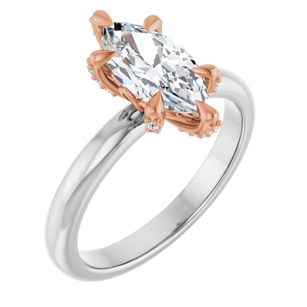 Claw-Prong Accented Engagement Ring