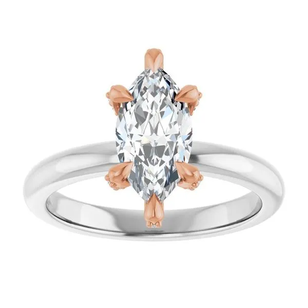 Claw-Prong Accented Engagement Ring Image 3 J. West Jewelers Round Rock, TX