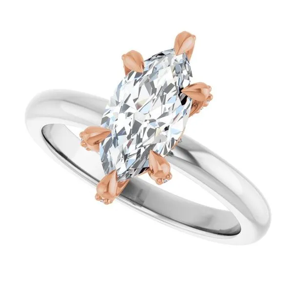 Claw-Prong Accented Engagement Ring Image 5 Natale Jewelers Sewell, NJ