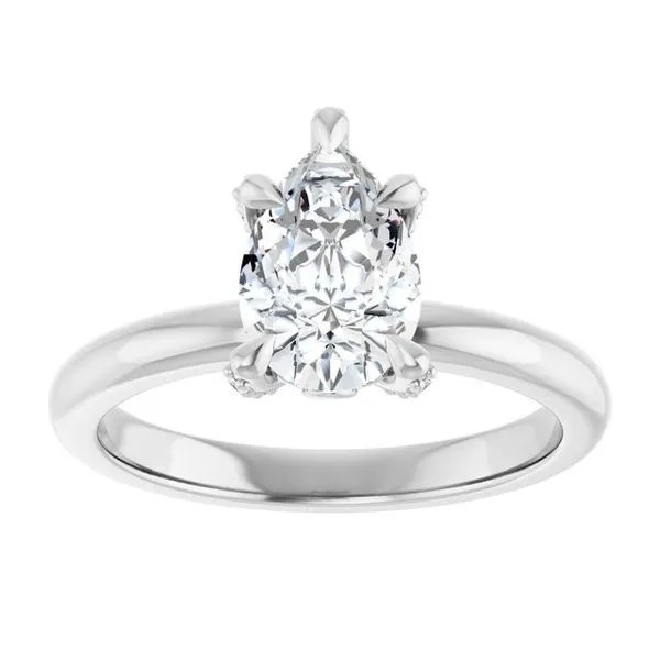 Claw-Prong Accented Engagement Ring Image 3 Futer Bros Jewelers York, PA