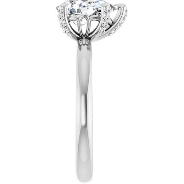 Claw-Prong Accented Engagement Ring Image 4 Arezzo Jewelers Elmwood Park, IL