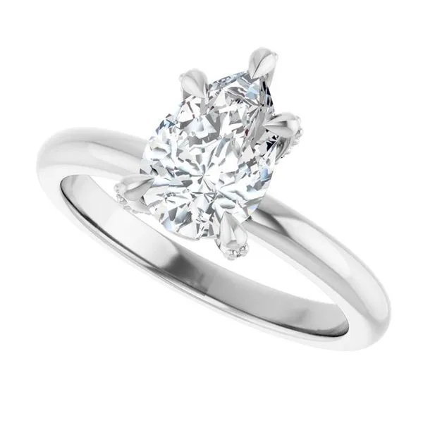 Claw-Prong Accented Engagement Ring Image 5 Clater Jewelers Louisville, KY