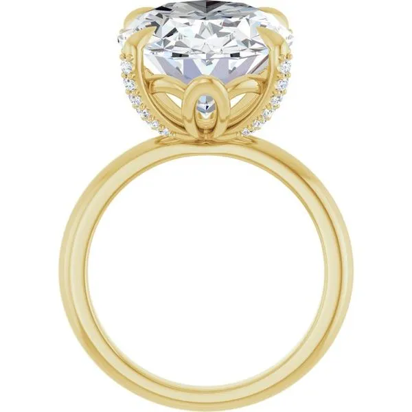 Claw-Prong Accented Engagement Ring Image 2 Natale Jewelers Sewell, NJ