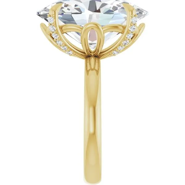 Claw-Prong Accented Engagement Ring Image 4 J. West Jewelers Round Rock, TX