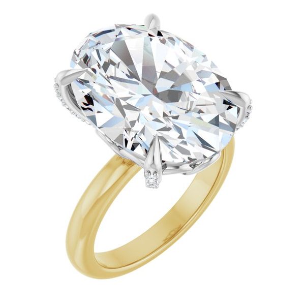 Claw-Prong Accented Engagement Ring