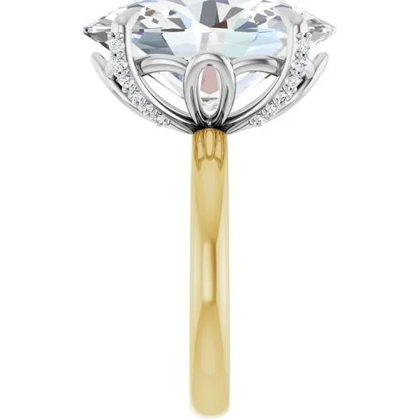 Claw-Prong Accented Engagement Ring Image 4 Natale Jewelers Sewell, NJ