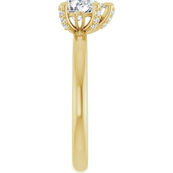 Claw-Prong Accented Engagement Ring Image 4 J. West Jewelers Round Rock, TX