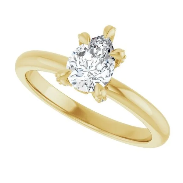 Claw-Prong Accented Engagement Ring Image 5 Michael Szwed Jewelers Longmeadow, MA