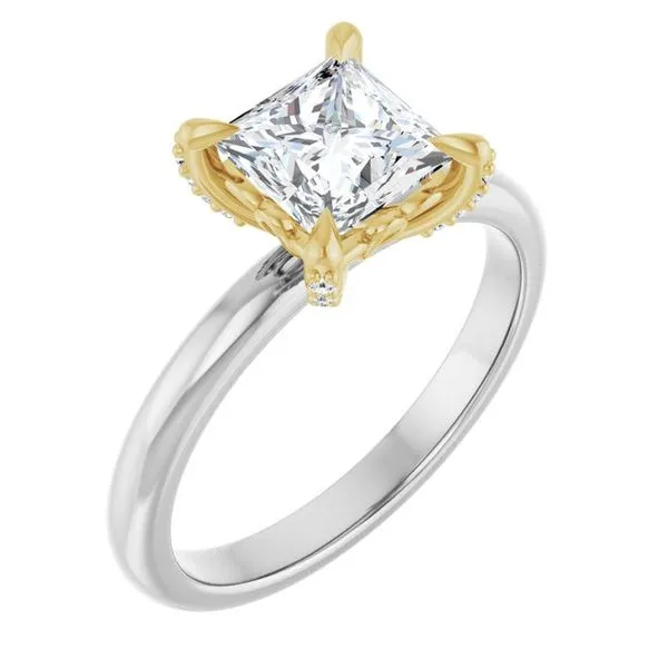 Claw-Prong Accented Engagement Ring