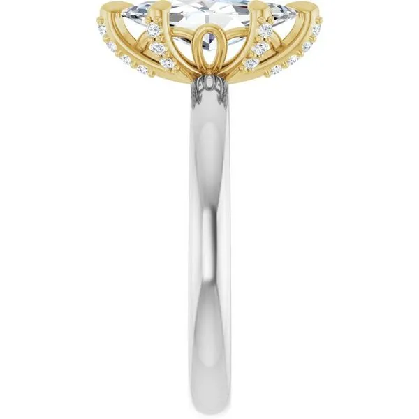 Claw-Prong Accented Engagement Ring Image 4 Stuart Benjamin & Co. Jewelry Designs San Diego, CA