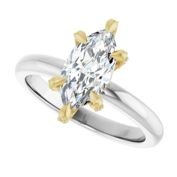 Claw-Prong Accented Engagement Ring Image 5 Stuart Benjamin & Co. Jewelry Designs San Diego, CA