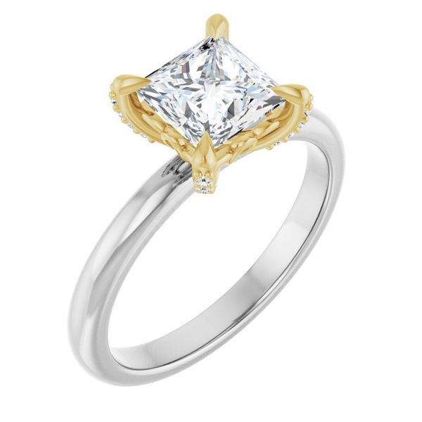 Claw-Prong Accented Engagement Ring