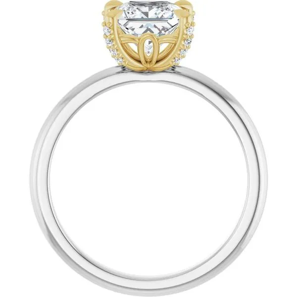 Claw-Prong Accented Engagement Ring Image 2 J. West Jewelers Round Rock, TX