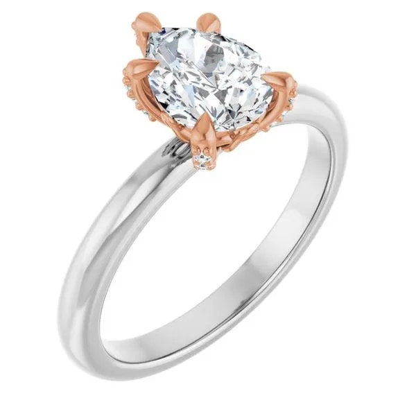 Claw-Prong Accented Engagement Ring Hudson Valley Goldsmith New Paltz, NY