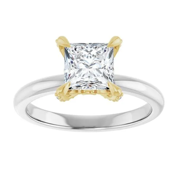 Claw-Prong Accented Engagement Ring Image 3 JF Jones Jewelers Rochester, NY