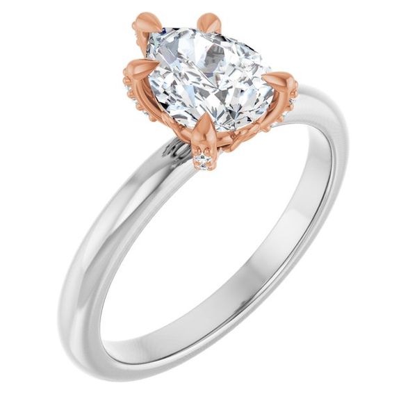 Claw-Prong Accented Engagement Ring
