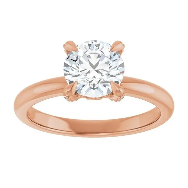 Claw-Prong Accented Engagement Ring Image 3 House of Silva Wooster, OH