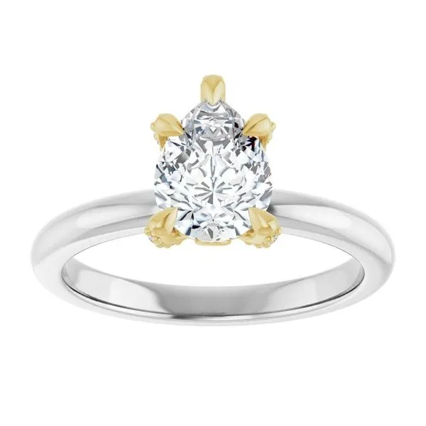 Claw-Prong Accented Engagement Ring Image 3 JF Jones Jewelers Rochester, NY