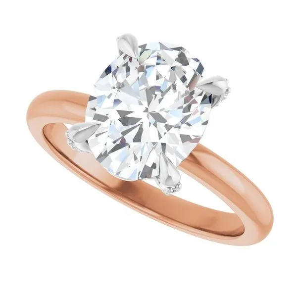 Claw-Prong Accented Engagement Ring Image 5 Stuart Benjamin & Co. Jewelry Designs San Diego, CA