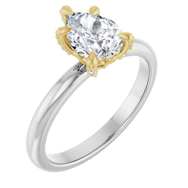 Claw-Prong Accented Engagement Ring