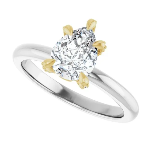 Claw-Prong Accented Engagement Ring Image 5 JF Jones Jewelers Rochester, NY