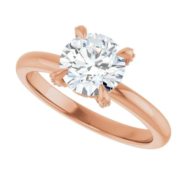 Claw-Prong Accented Engagement Ring Image 5 House of Silva Wooster, OH