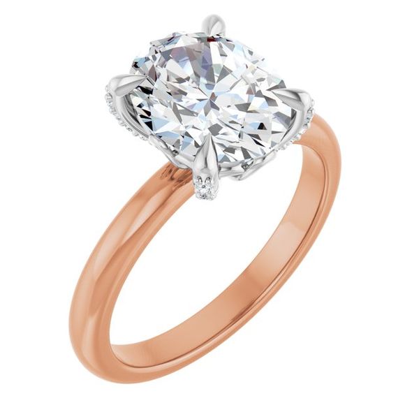 Claw-Prong Accented Engagement Ring