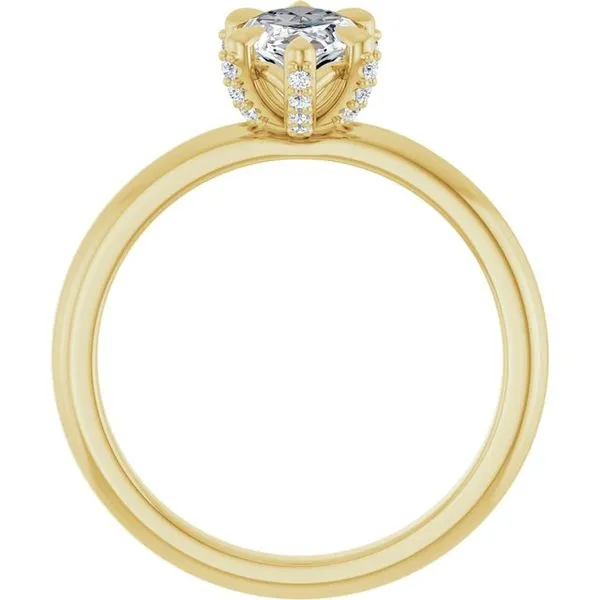 Claw-Prong Accented Engagement Ring Image 2 J. West Jewelers Round Rock, TX
