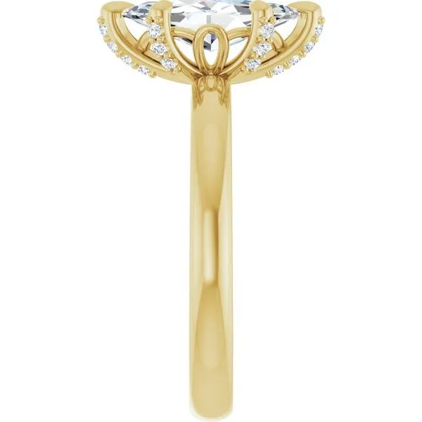 Claw-Prong Accented Engagement Ring Image 4 Futer Bros Jewelers York, PA