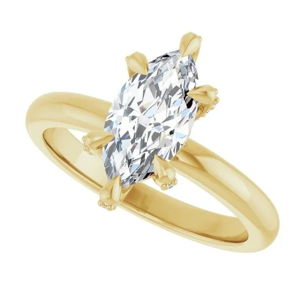 Claw-Prong Accented Engagement Ring Image 5 JF Jones Jewelers Rochester, NY